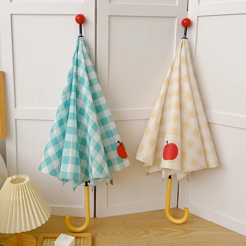 Kids Outdoor Umbrella - Hook Handle Apple Umbrella Large Sun