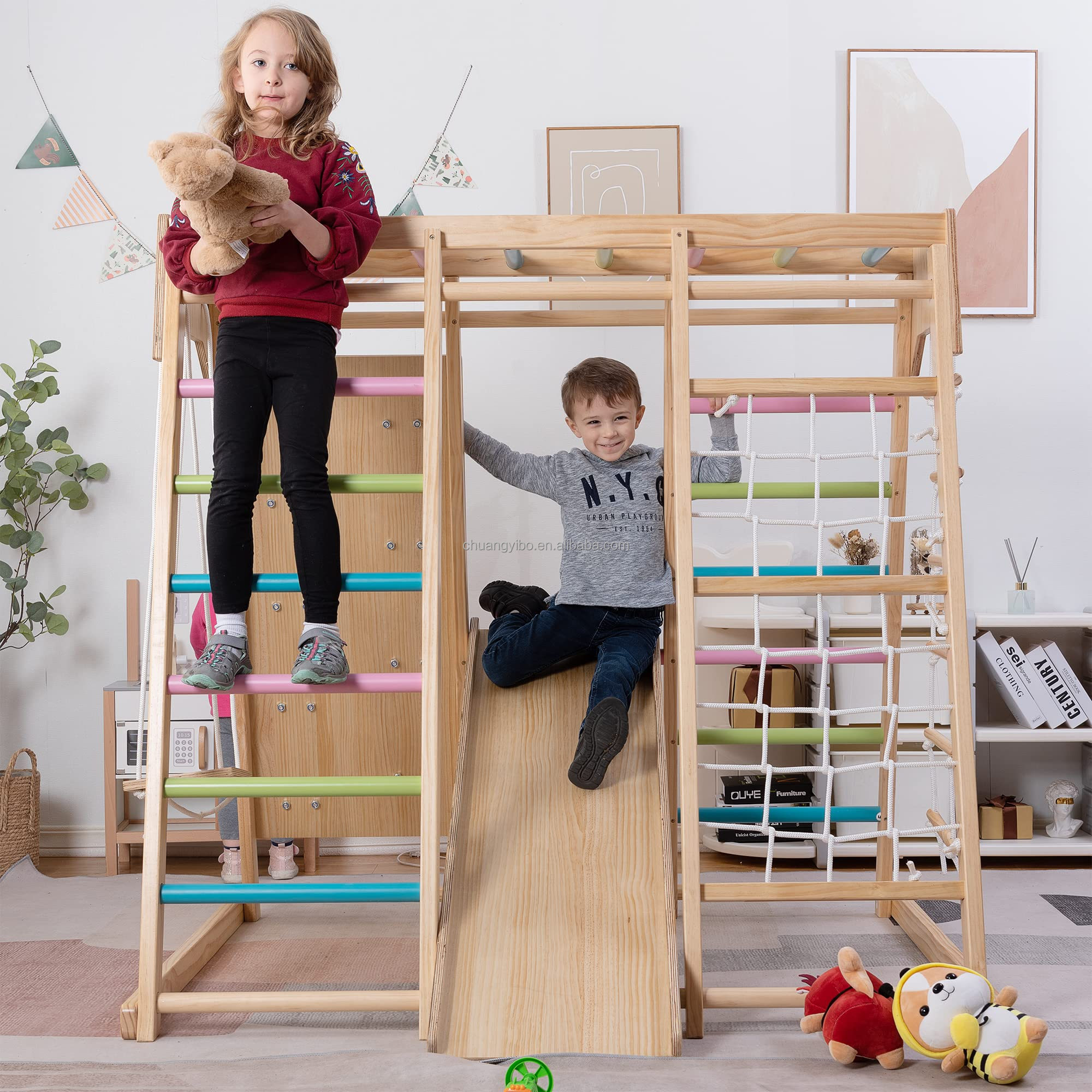 Kids Outdoor Climbing Wall - Climbing Walls Amusement Park Products Wooden