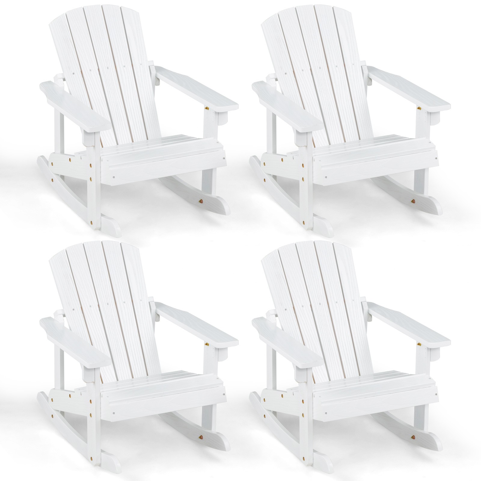Kids Outdoor Adirondack Chair - 4PCS Kid Adirondack Rocking Chair Outdoor