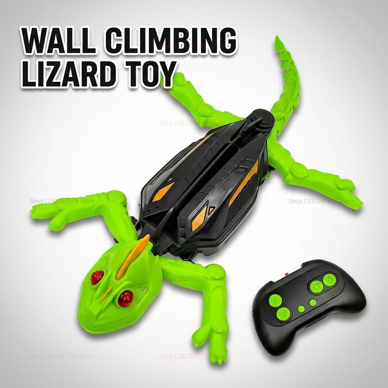 Kids Outdoor Climbing Wall - Smart Wall Climbing Lizard Toy Remote
