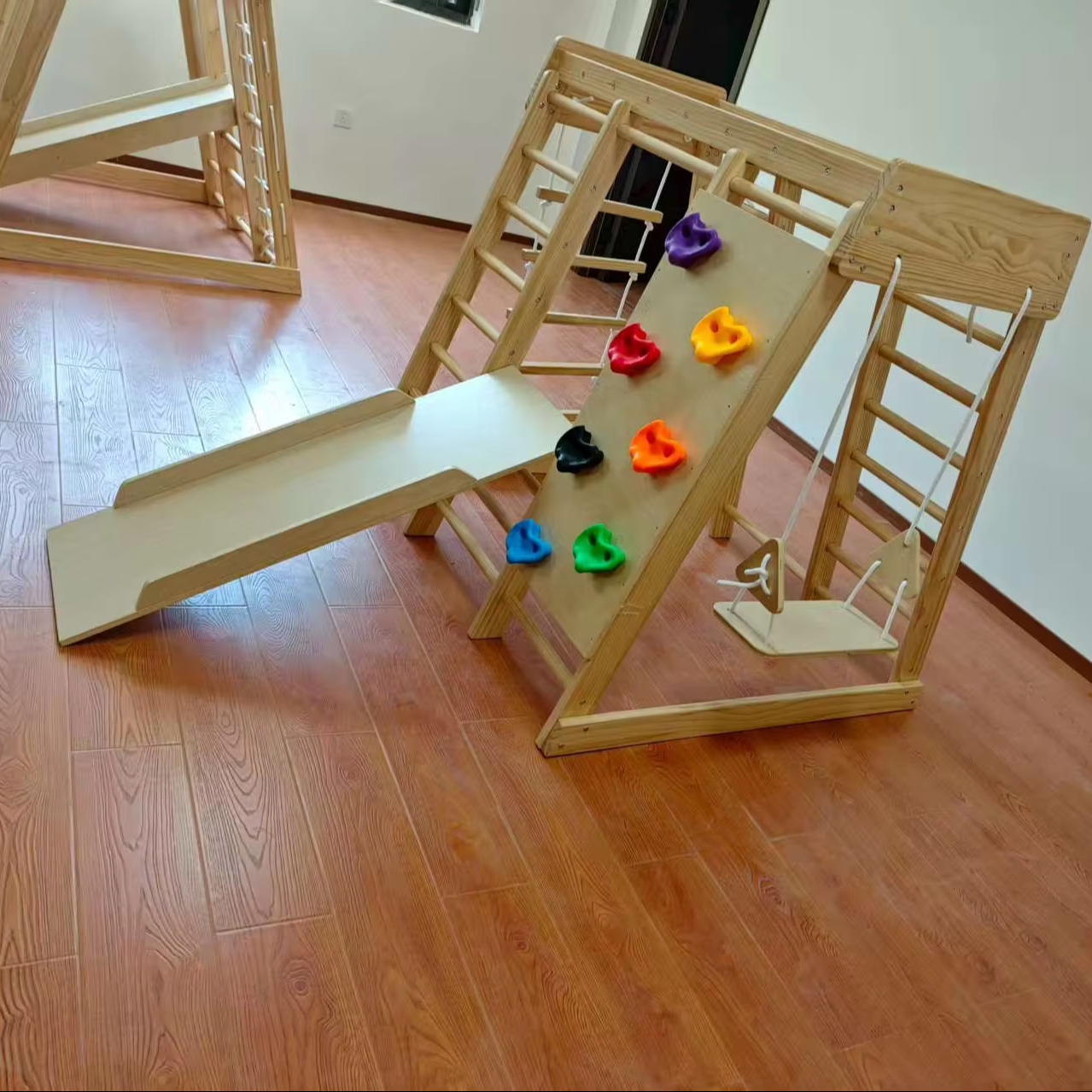 Kids Outdoor Climbing Frame - Wooden Kids Climbing Frame Ladders Toys