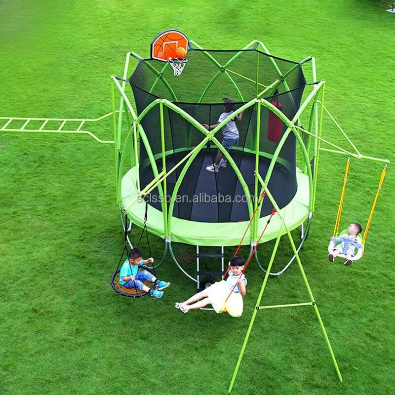 Outdoor Children'S Park - 12ft Gymnastic Outdoor Trampoline with Net