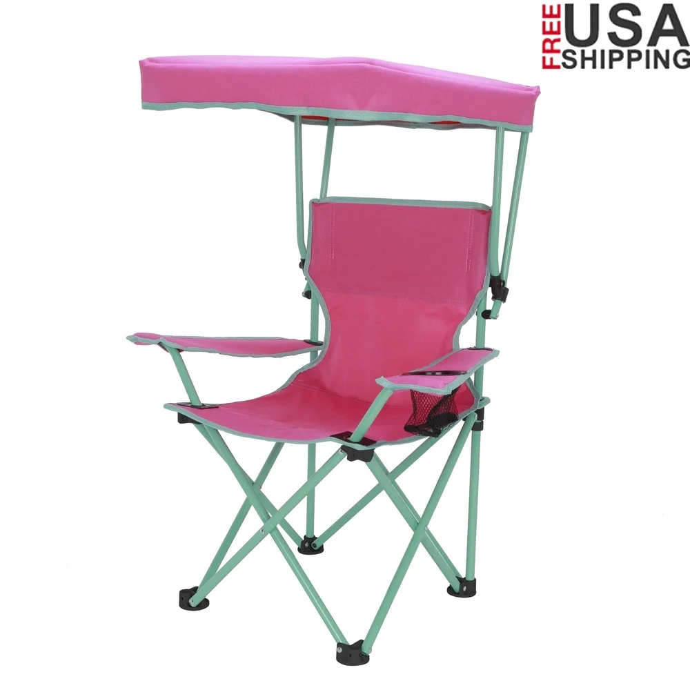 Kids Outdoor Folding Chair - Kids Canopy Camp Chair Safety Lock