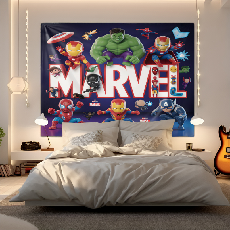 Q Kids Outdoor - Q-version Marvel Superhero Grand Assembly Tapestry-Marvel