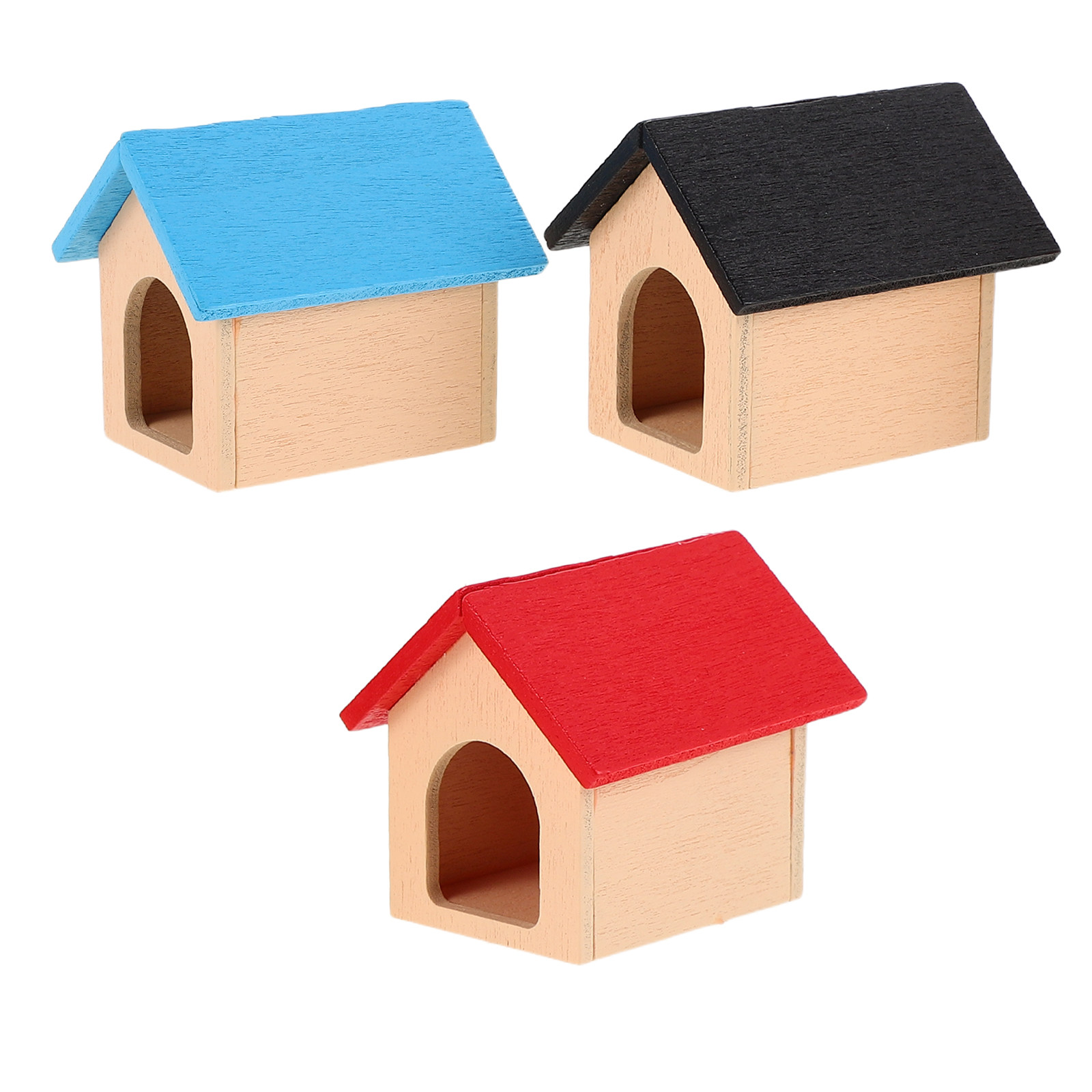 Kids Outdoor Fairy Garden - 3pcs Dollhouse Pet Accessories Miniature Wooden