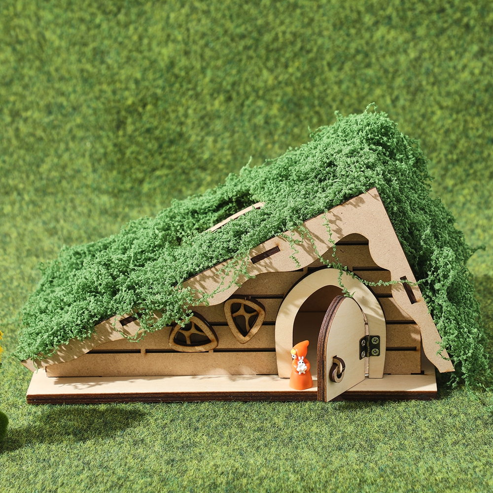 Kids Outdoor Fairy Garden - Wooden Fairy House Assembly Kit DIY