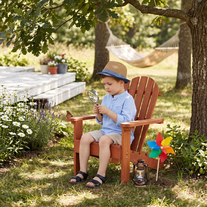 Kids Outdoor Adirondack Chair - Wooden Kid's Adirondack Chair for Indoor