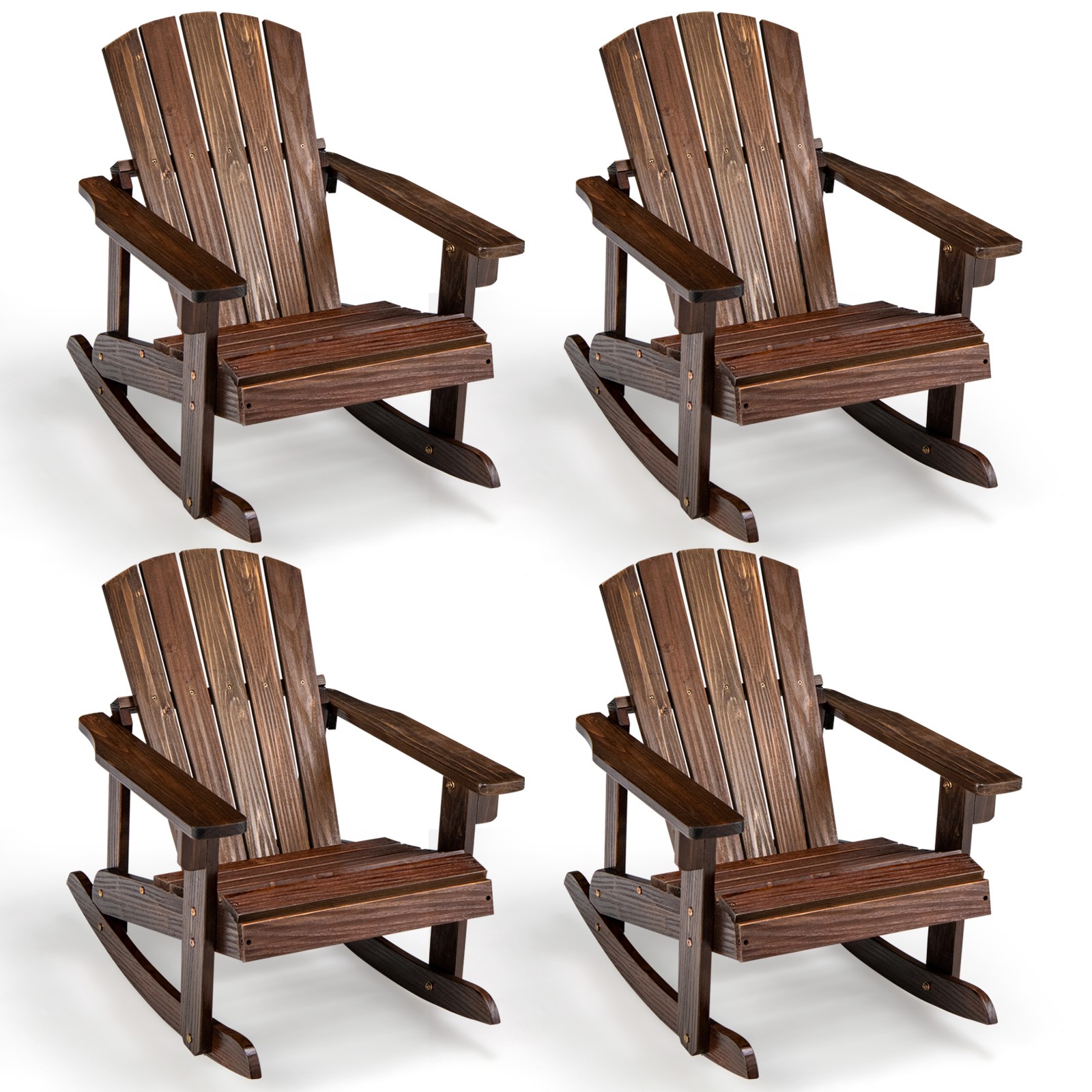 Kids Outdoor Adirondack Chair - 4PCS Kid Adirondack Rocking Chair Outdoor