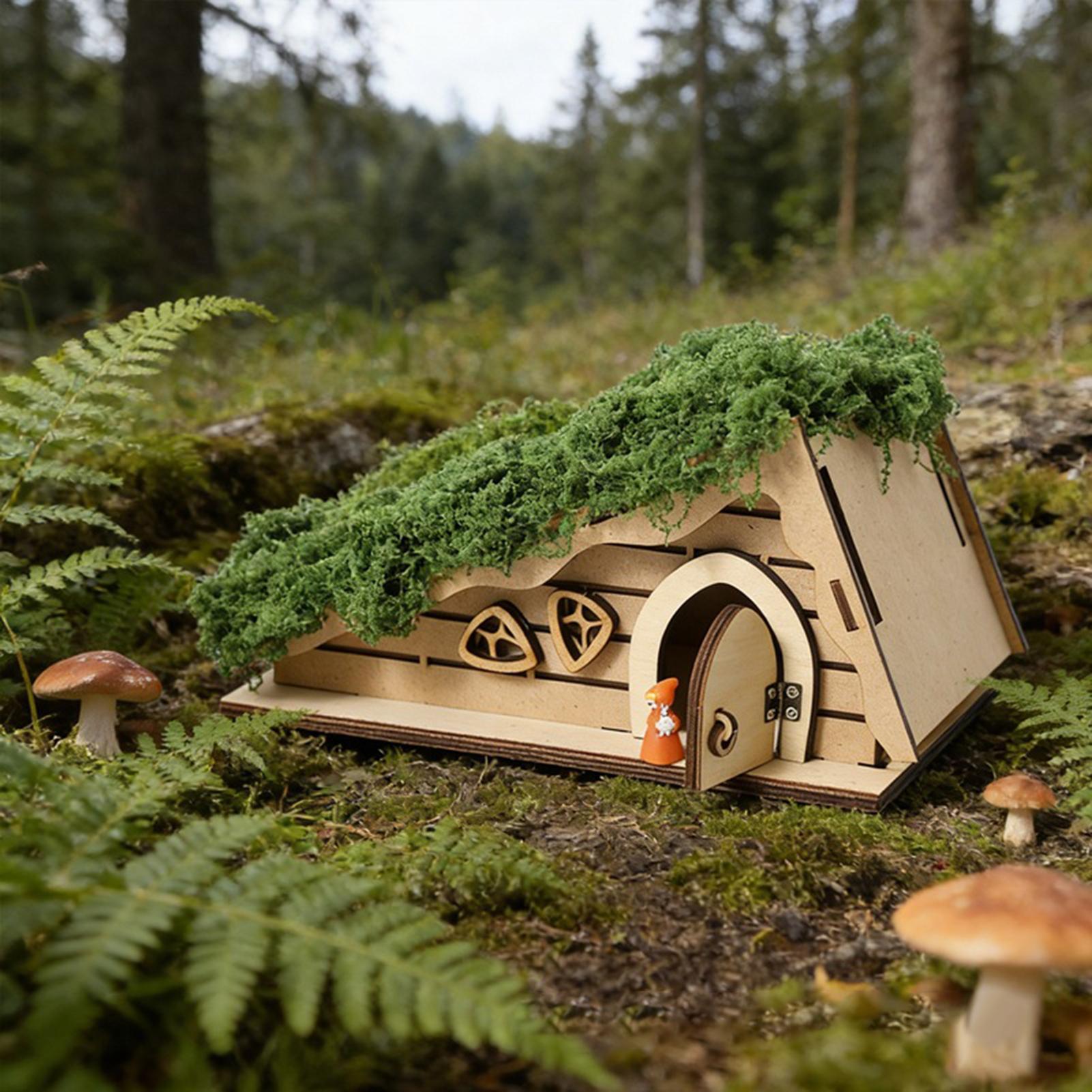 Kids Outdoor Fairy Garden - Fairy Garden Houses Wood Bookshelf Decoration