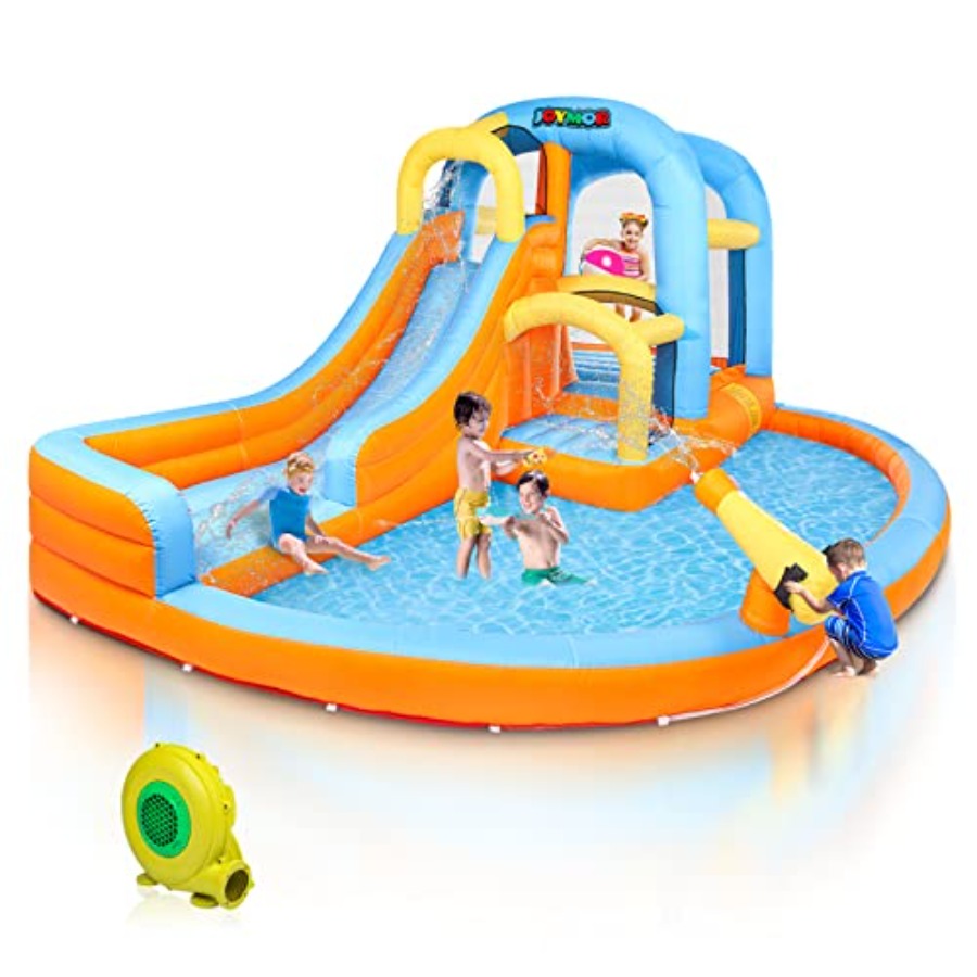 Kids Outdoor Climbing Wall - Outdoor backyard 5-in-1 inflatable water slide