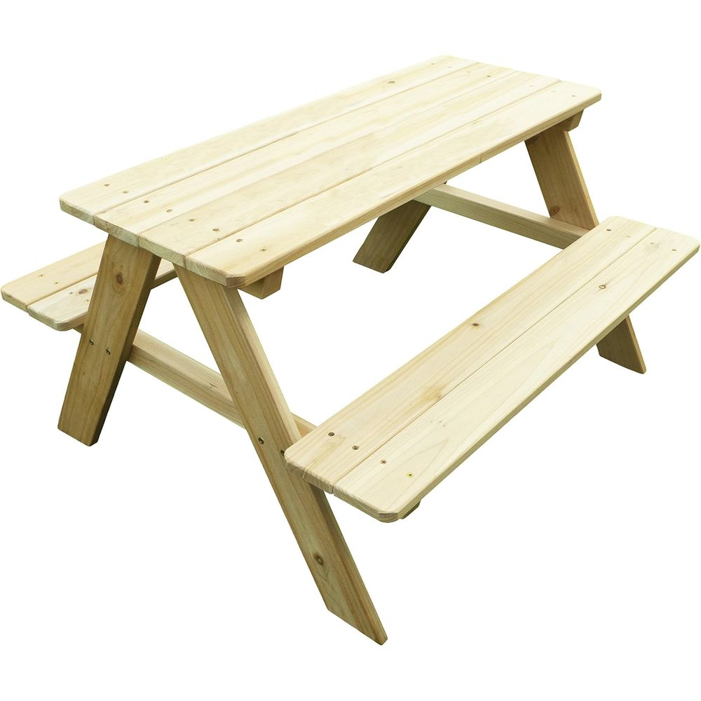 Kids Outdoor Dining Table - Outdoor Wooden Picnic Bench for Kids,