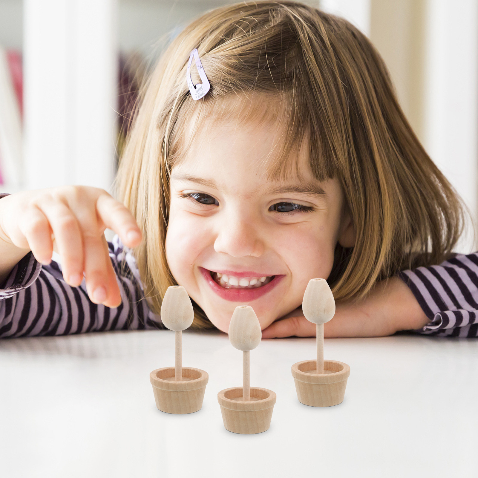 1Set Unpainted Wooden Mushroom - مراجعة Kids Outdoor Fairy Garden وسعره