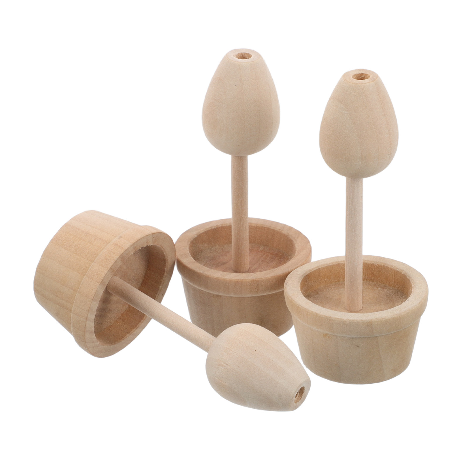 1Set Unpainted Wooden Mushroom - مراجعة Kids Outdoor Fairy Garden وسعره