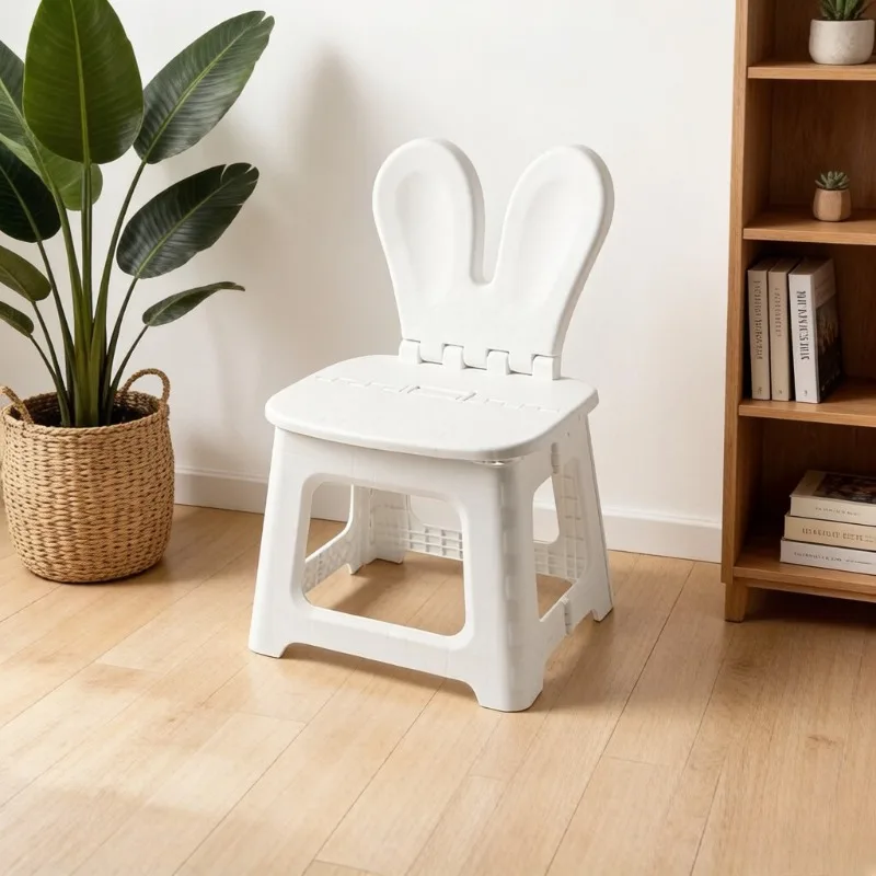 2PCS Thickened Rabbit Cartoon  - مراجعة Kids Outdoor Folding Chair وسعره
