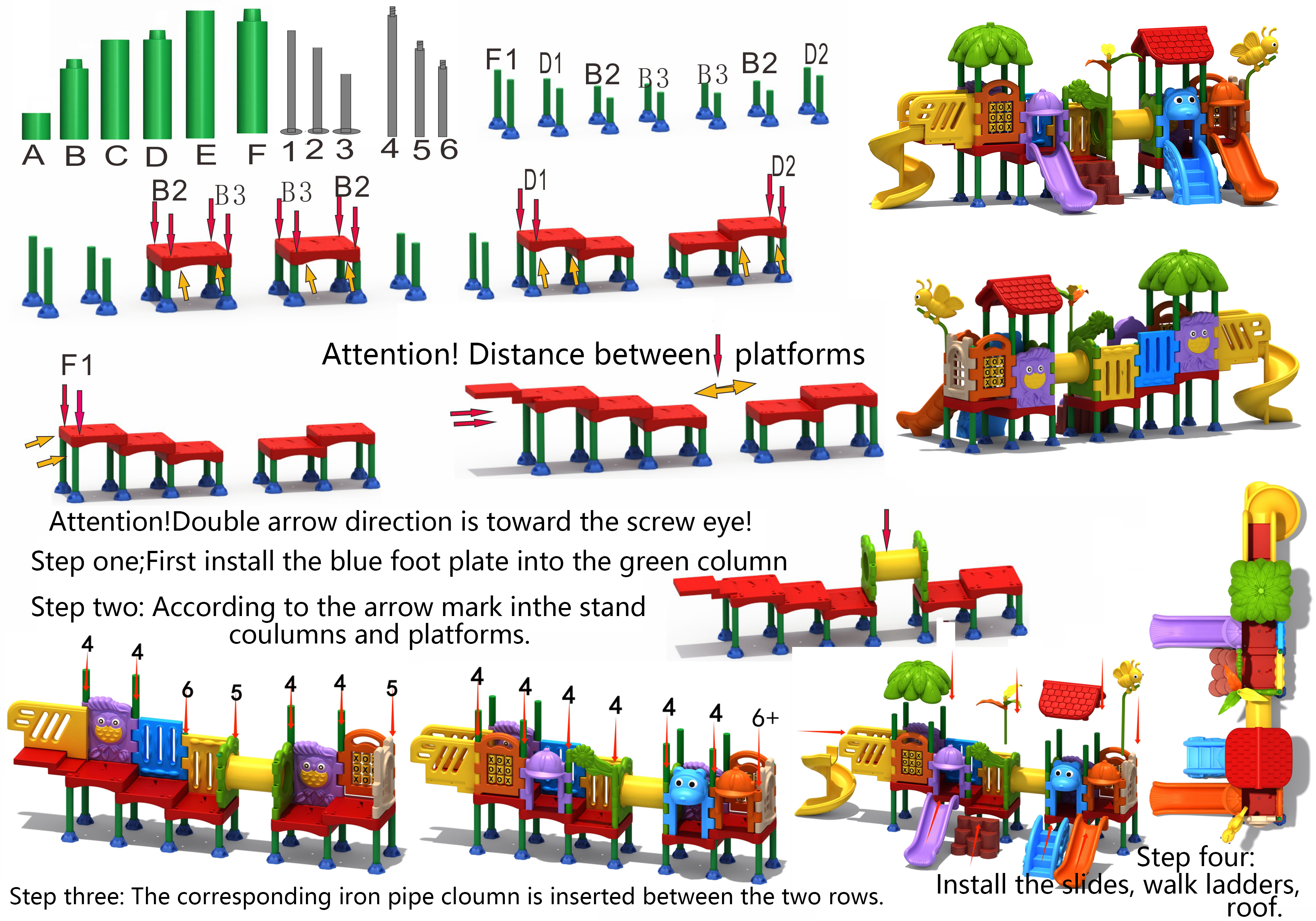 KID Playground Playhouse Sets  - مراجعة Outdoor Children'S Park وسعره