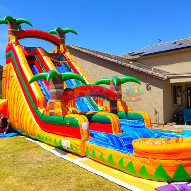 Commercial palm tree inflatabl - مراجعة Kids Outdoor Treehouse وسعره