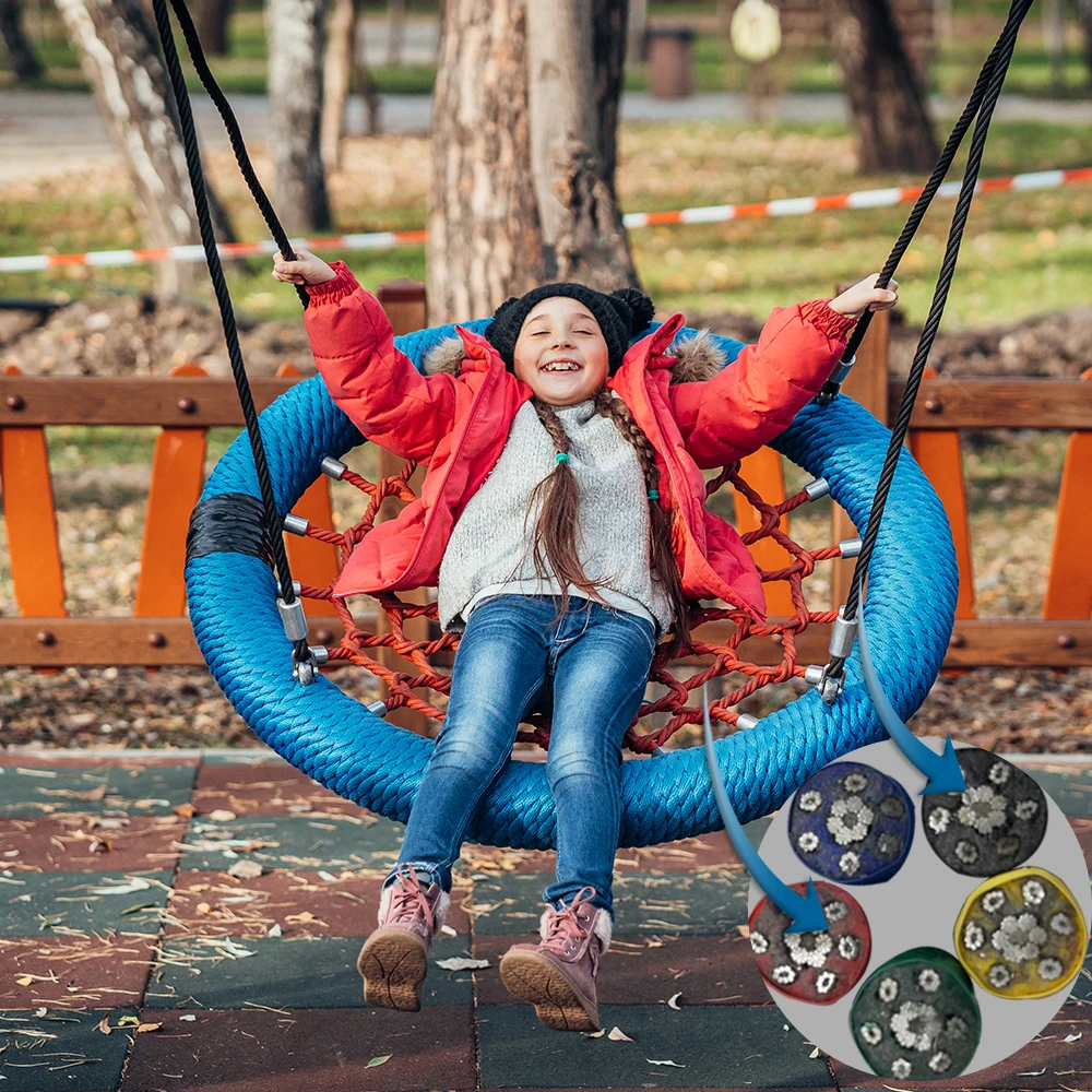 Blue/Red Playground Nest Swing - مراجعة Kids Outdoor Nest Swing وسعره