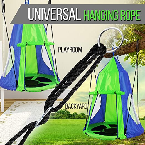 Kids Hanging Chair Tent Swing  - مراجعة Kids Outdoor Nest Swing وسعره