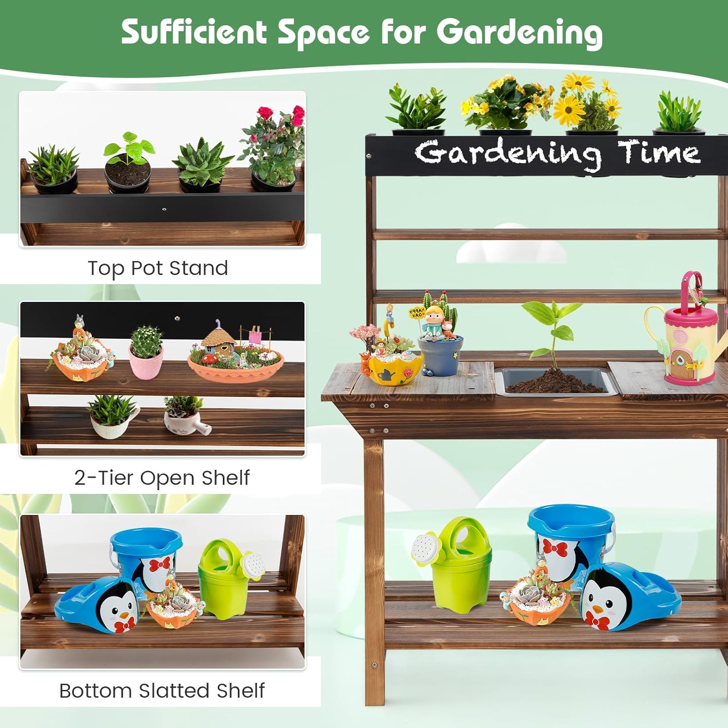 Mud Kitchen, Fir Wood Kids Pot - مراجعة Kids Outdoor Chalkboard وسعره