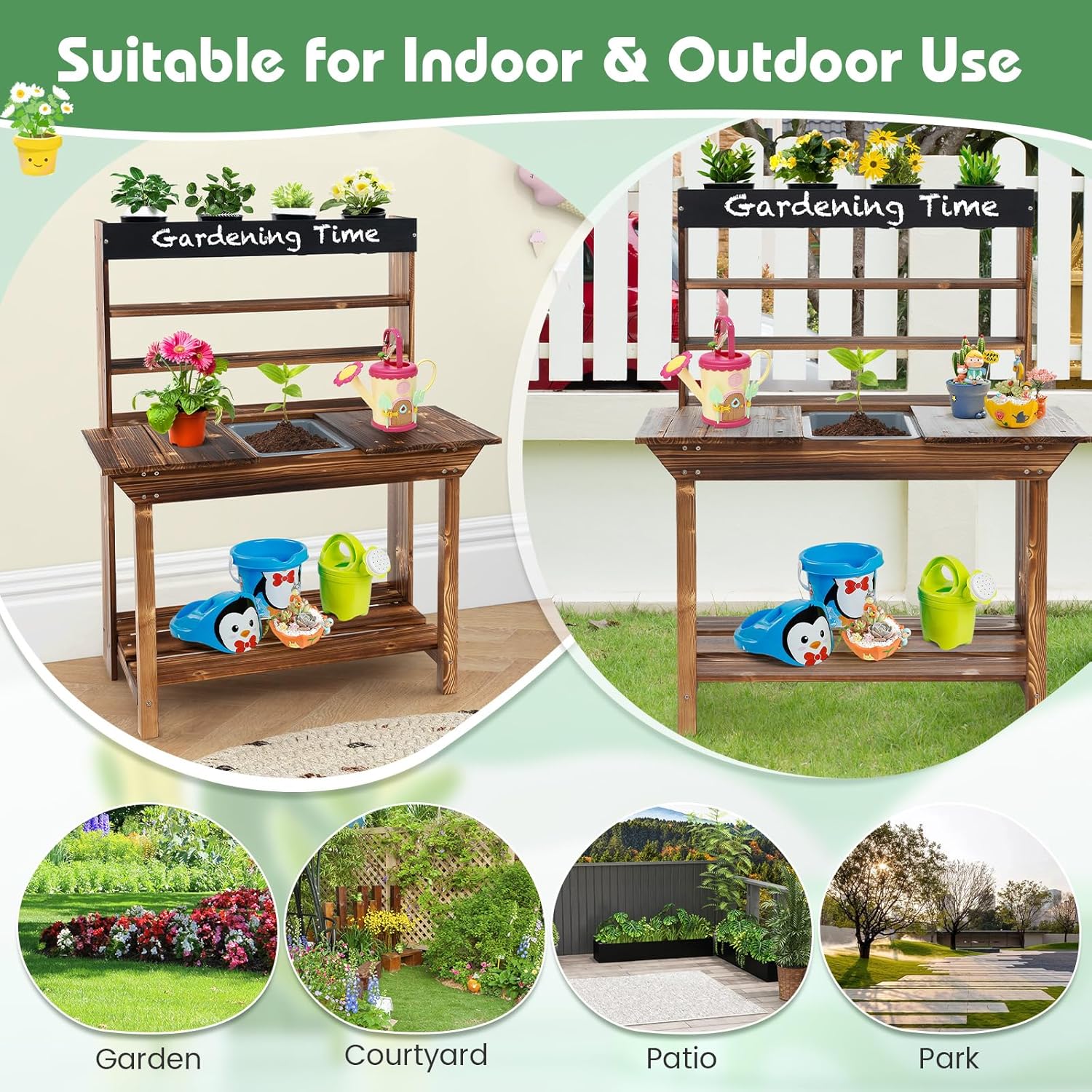 Mud Kitchen, Fir Wood Kids Pot - مراجعة Kids Outdoor Chalkboard وسعره