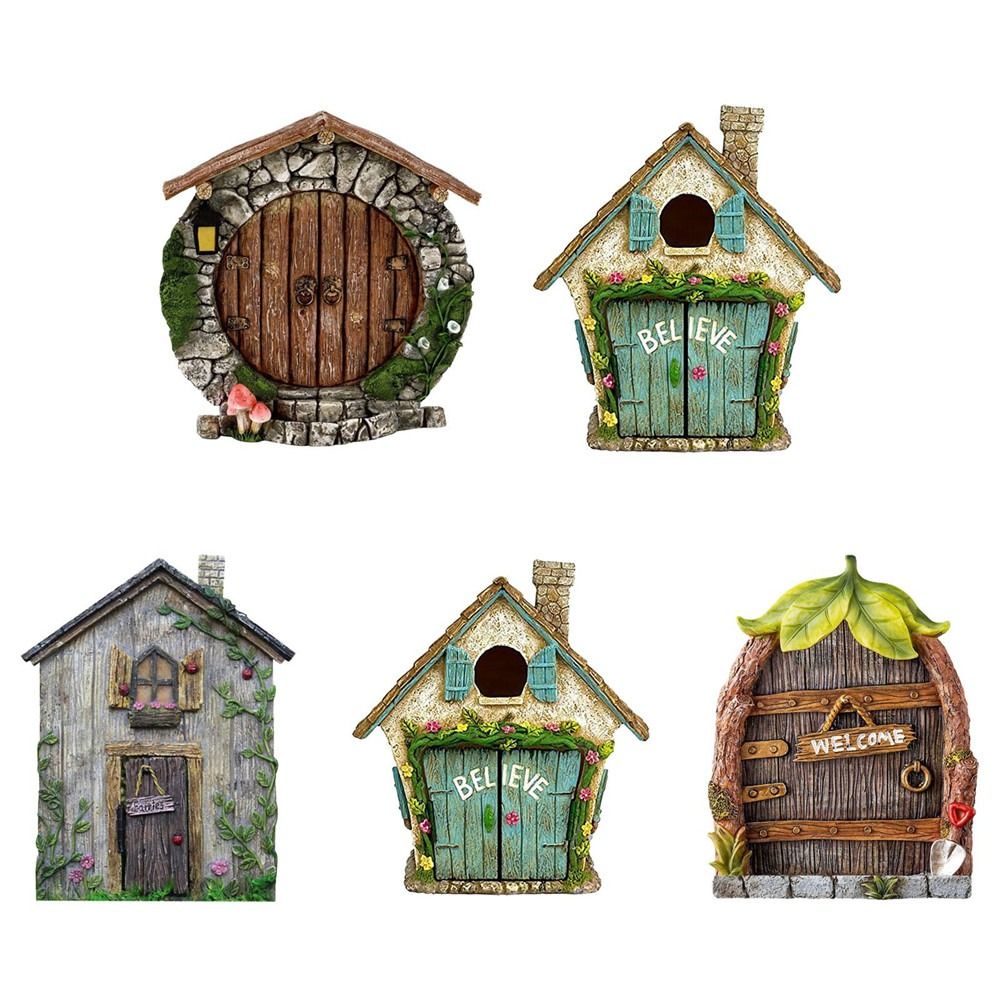 Engraved Design Wooden Miniatu - مراجعة Kids Outdoor Fairy Garden وسعره