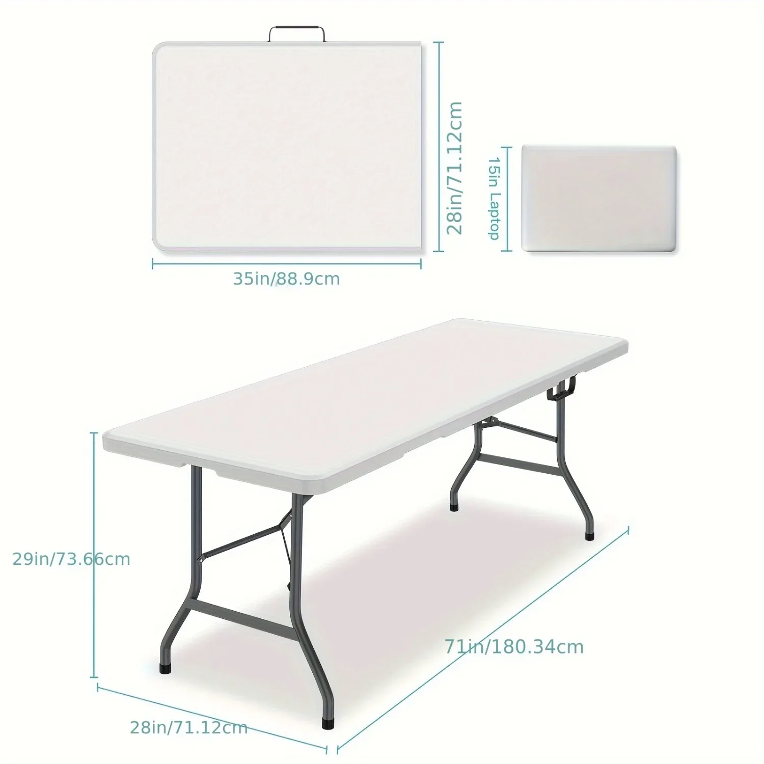 6FT Spacious Plastic Folding T - مراجعة Kids Outdoor Dining Table وسعره