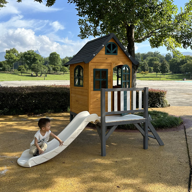 Outdoor large slide kids woode - مراجعة Kids Outdoor Treehouse وسعره