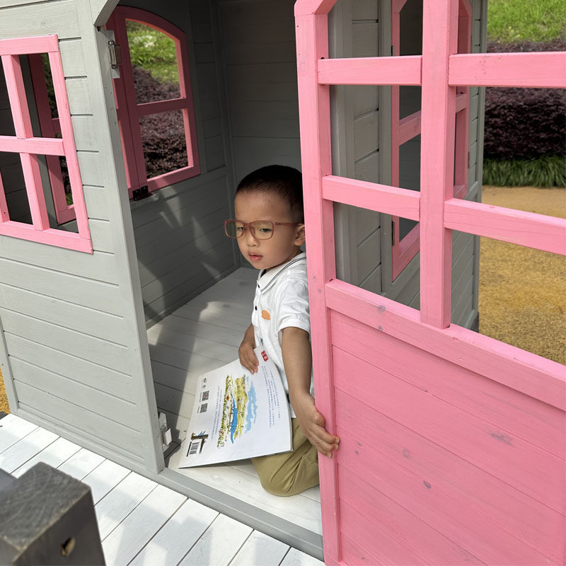 Outdoor large slide kids woode - مراجعة Kids Outdoor Treehouse وسعره