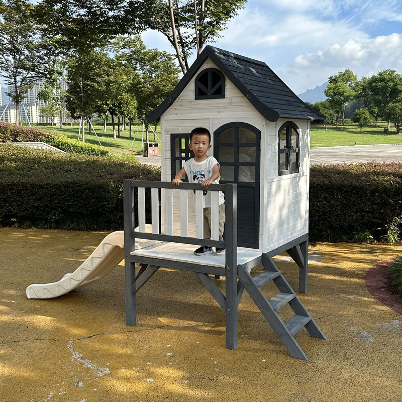Outdoor large slide kids woode - مراجعة Kids Outdoor Treehouse وسعره