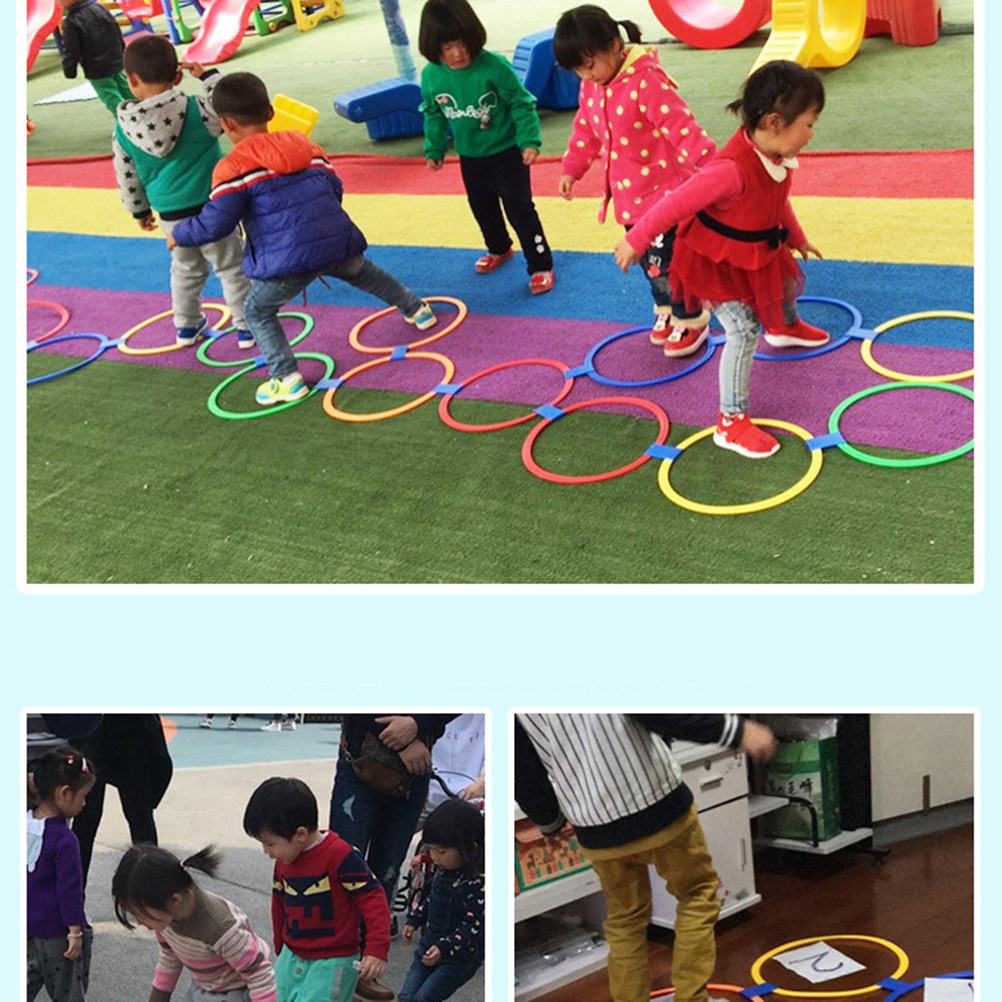 10Pcs 28cm Colorful Rings Game - مراجعة Outdoor Games For Kids وسعره