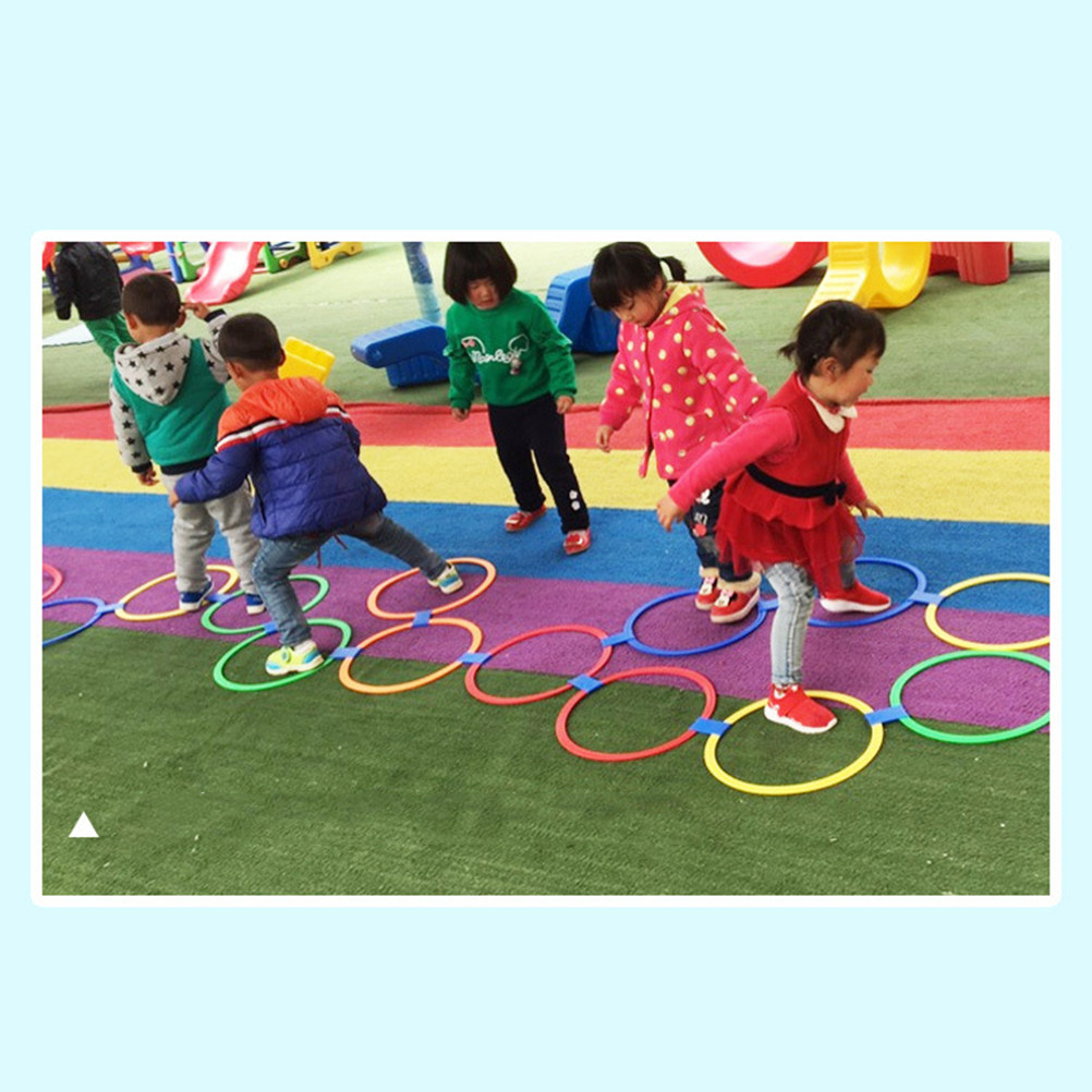 10Pcs 28cm Colorful Rings Game - مراجعة Outdoor Games For Kids وسعره