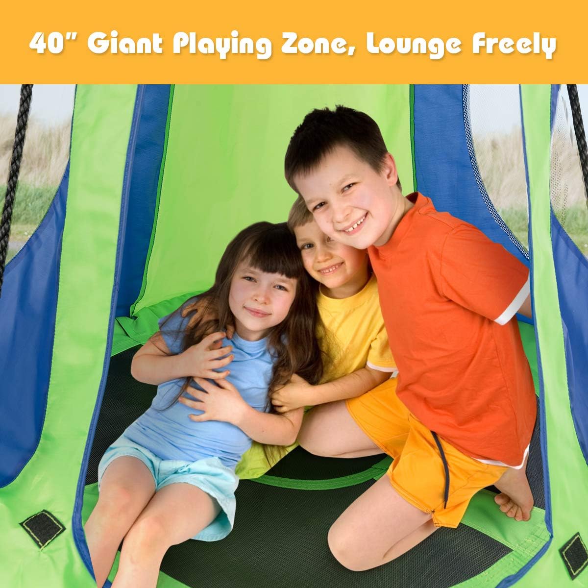 2 in 1 Kids Detachable Hanging - مراجعة Kids Outdoor Nest Swing وسعره