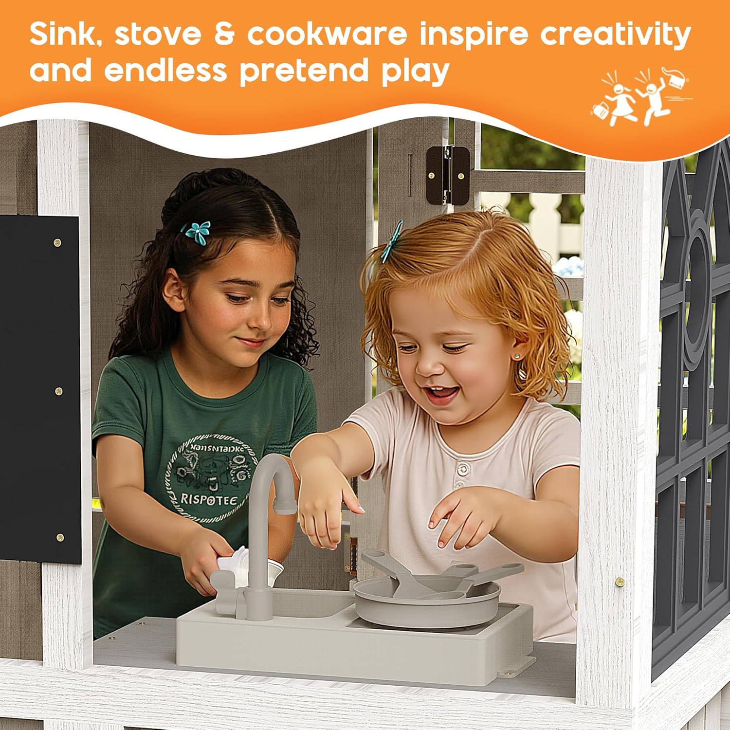 Kids Wooden Outdoor Playhouse  - مراجعة Kids Outdoor Chalkboard وسعره