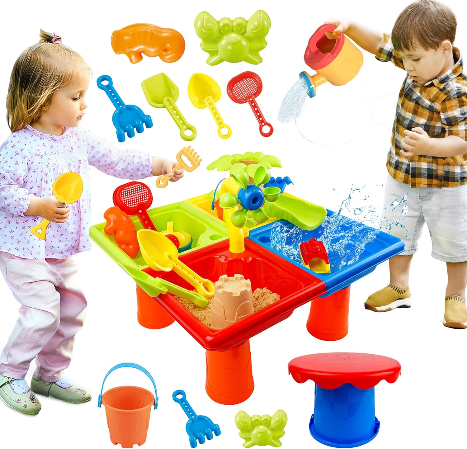 25 Pcs Summer Water Table for  - مراجعة Kids Outdoor Water Table وسعره
