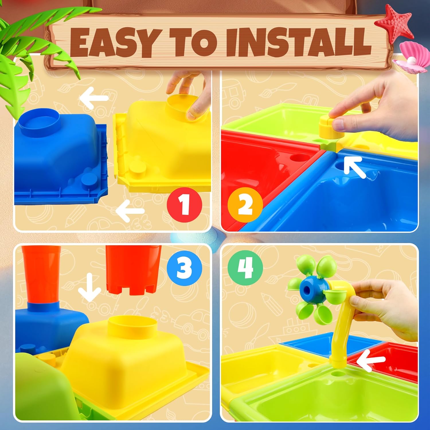 25 Pcs Summer Water Table for  - مراجعة Kids Outdoor Water Table وسعره