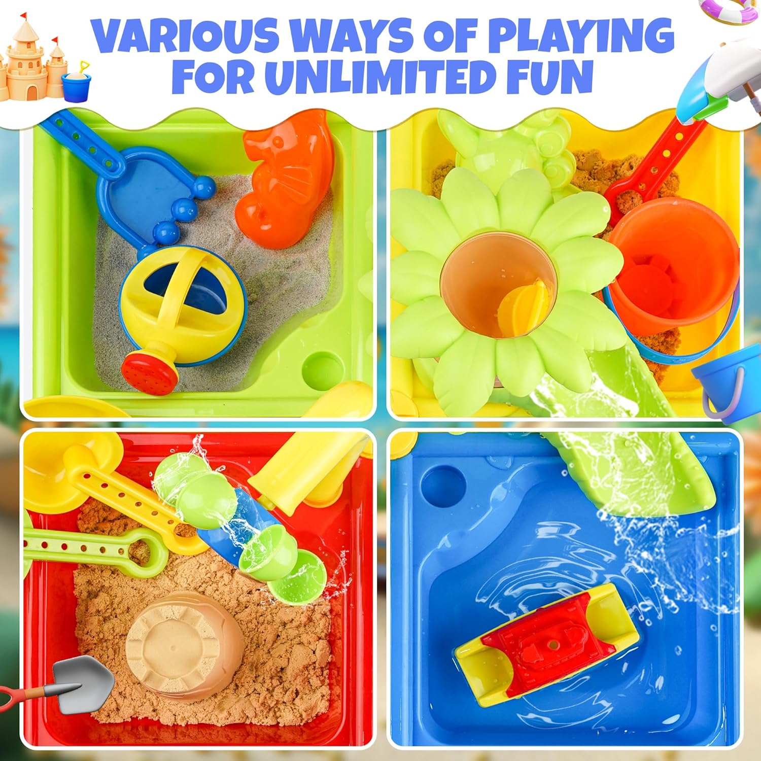 25 Pcs Summer Water Table for  - مراجعة Kids Outdoor Water Table وسعره