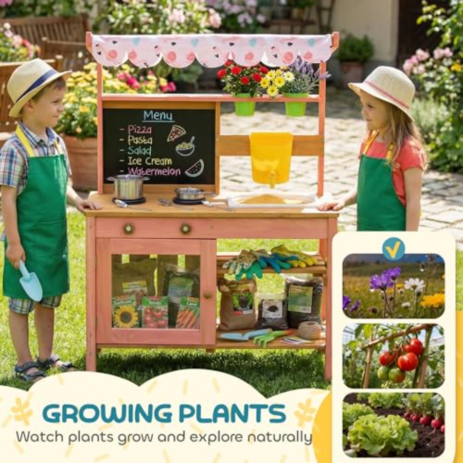 Outdoor kids mud kitchen for p - مراجعة Kids Outdoor Chalkboard وسعره