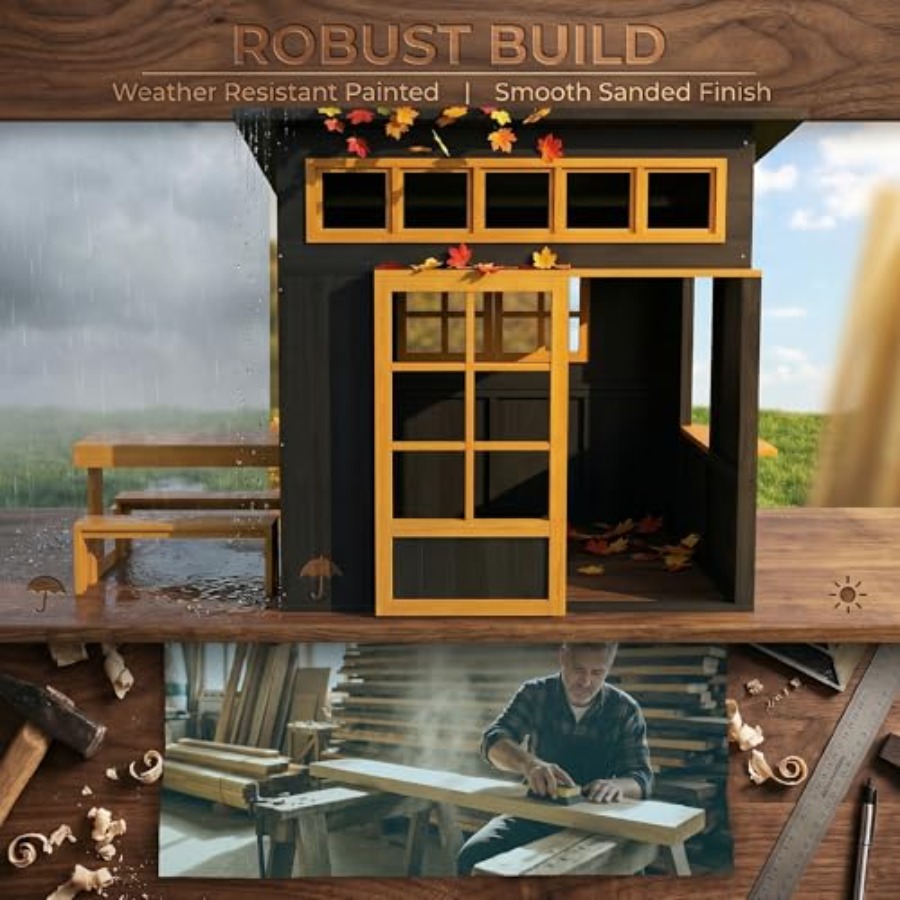 Outdoor playhouse for kids age - مراجعة Kids Outdoor Chalkboard وسعره