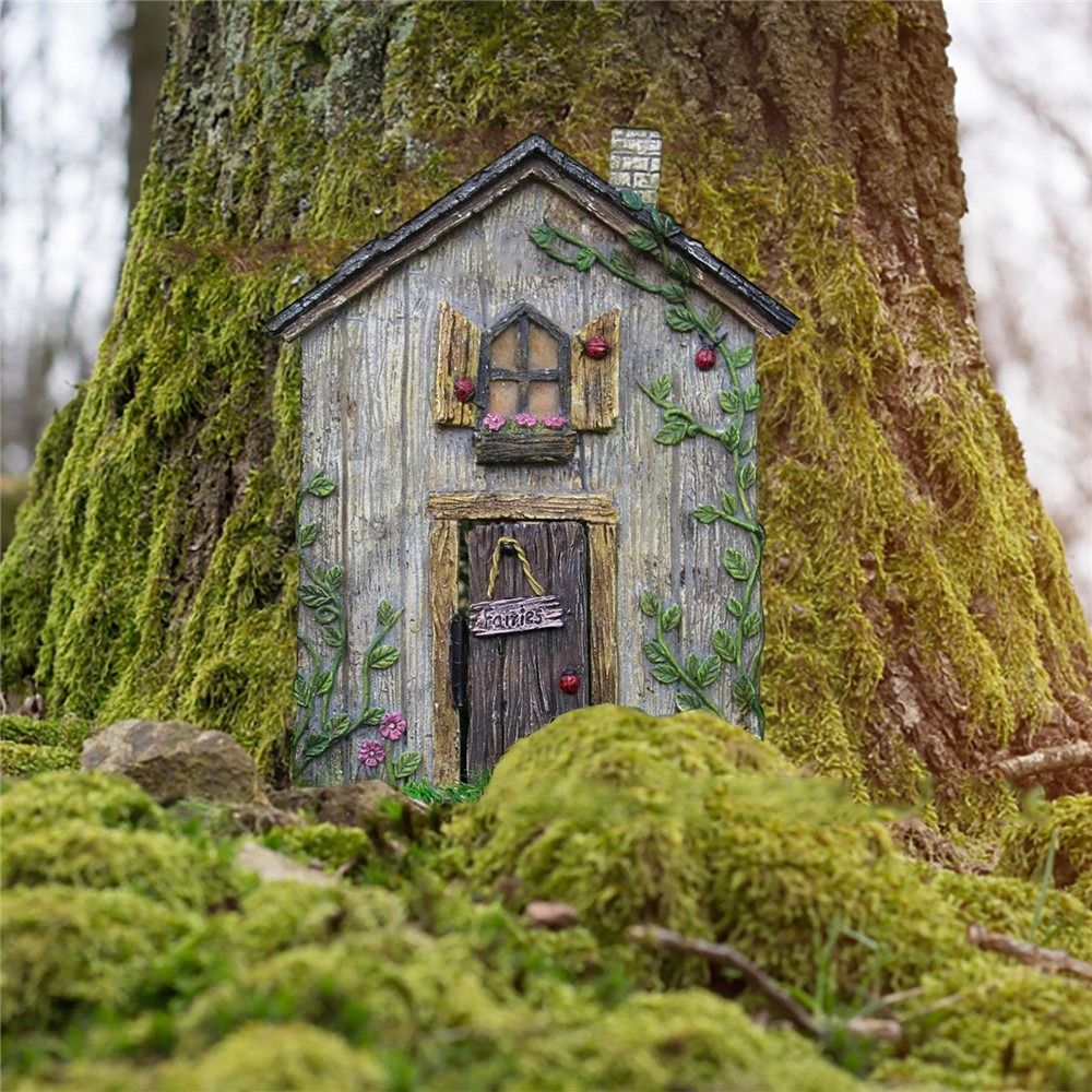 Engraved Design Wooden Miniatu - مراجعة Kids Outdoor Fairy Garden وسعره