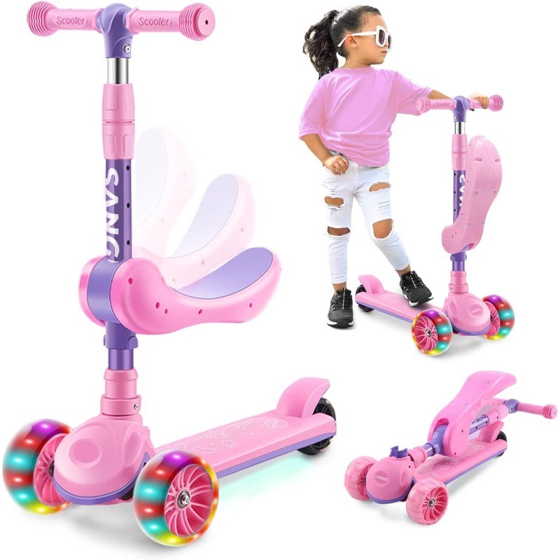 2-in-1 Kids Kick Scooter with  - مراجعة Kids Outdoor Ride On وسعره