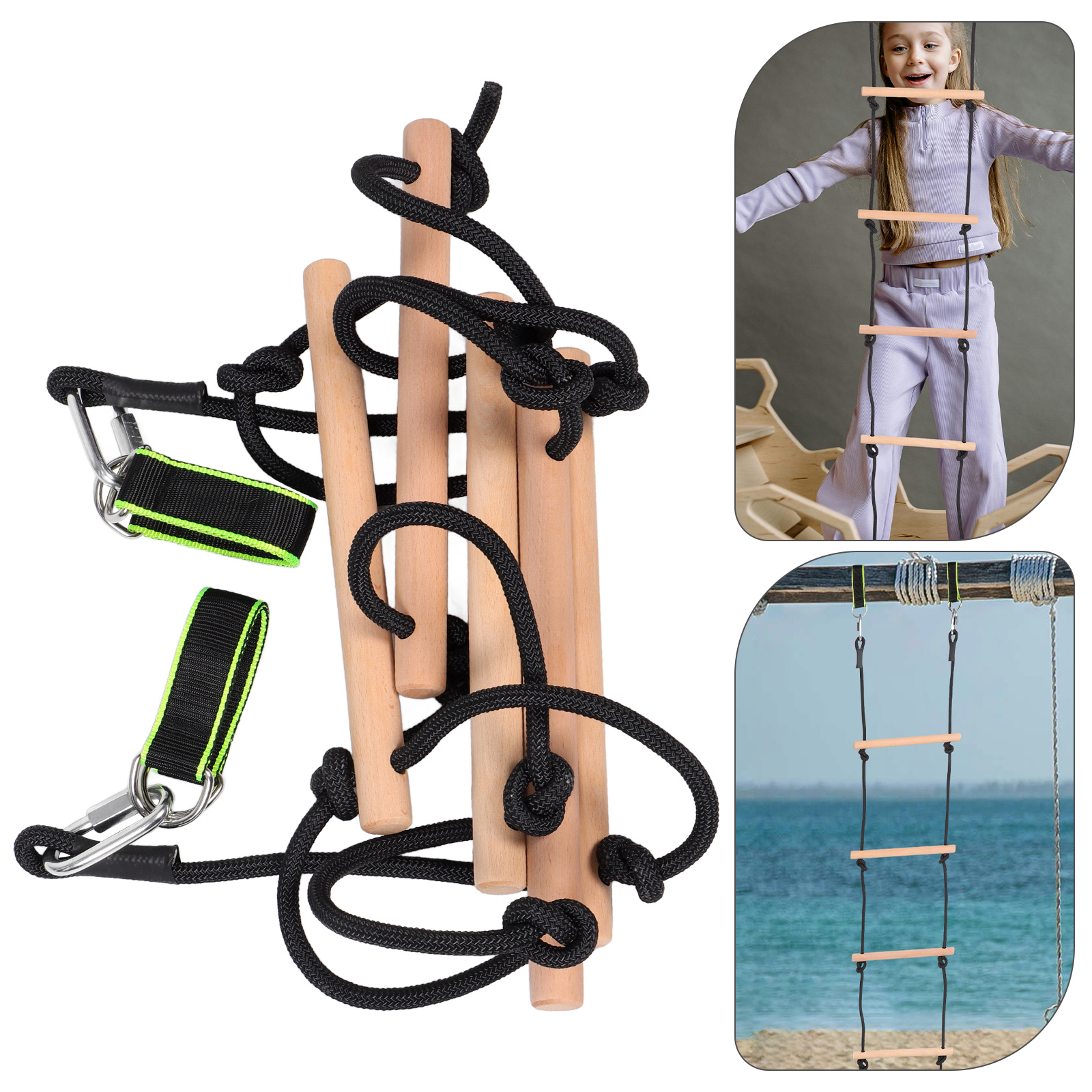 Wooden Climbing Frame Rope Lad - مراجعة Kids Outdoor Climbing Frame وسعره