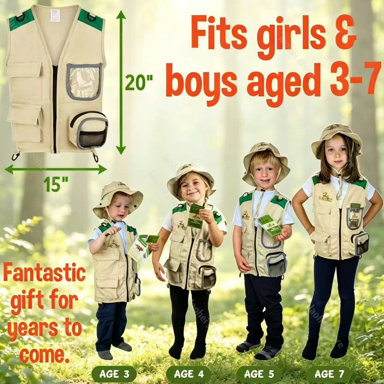 Kids Explorer Vest and Hat Cos - مراجعة Outdoor Games For Kids وسعره