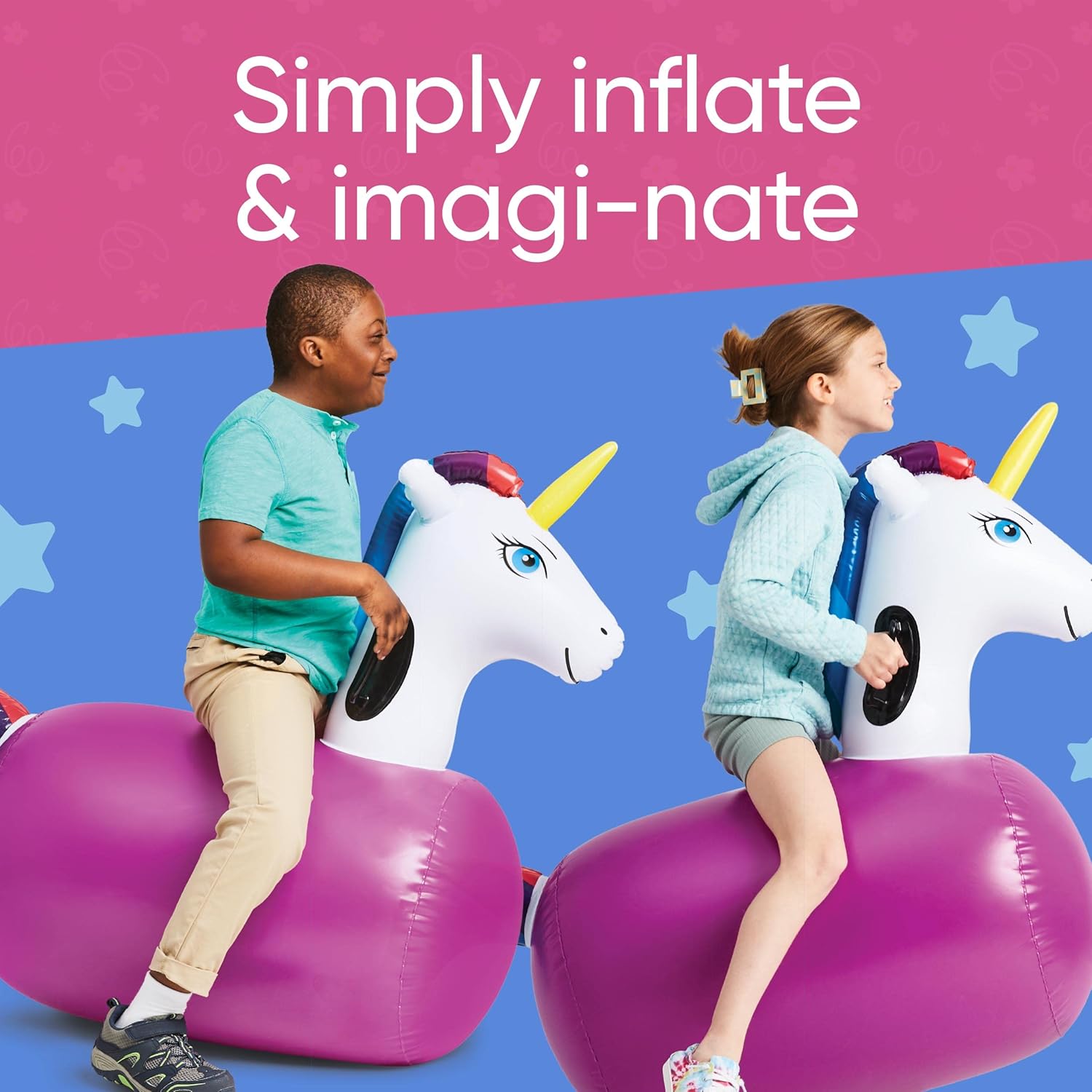 Inflatable Unicorn Ride-On Bou - مراجعة Kids Outdoor Ride On وسعره