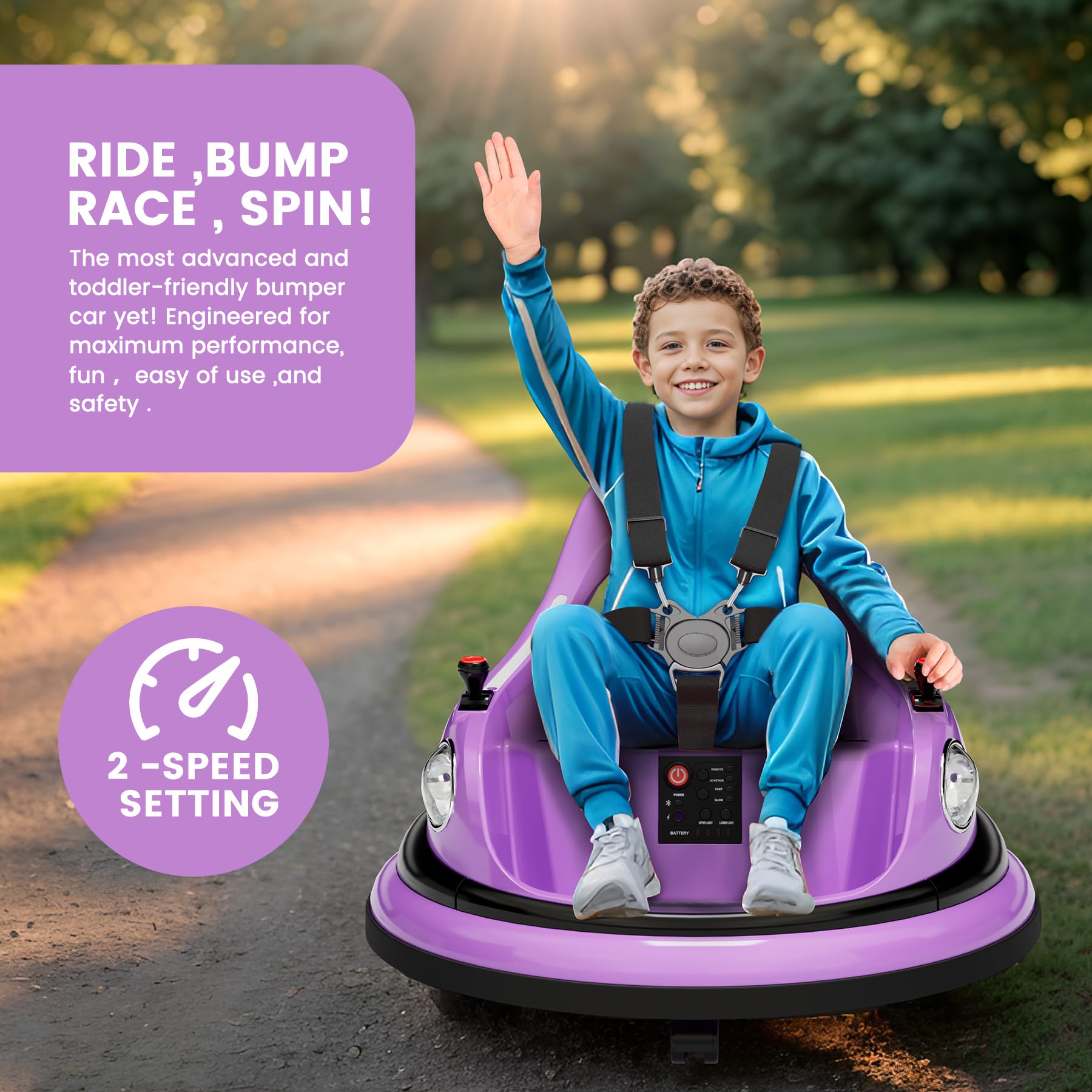 12V Kids Electric Bumper Car B - مراجعة Kids Outdoor Ride On وسعره