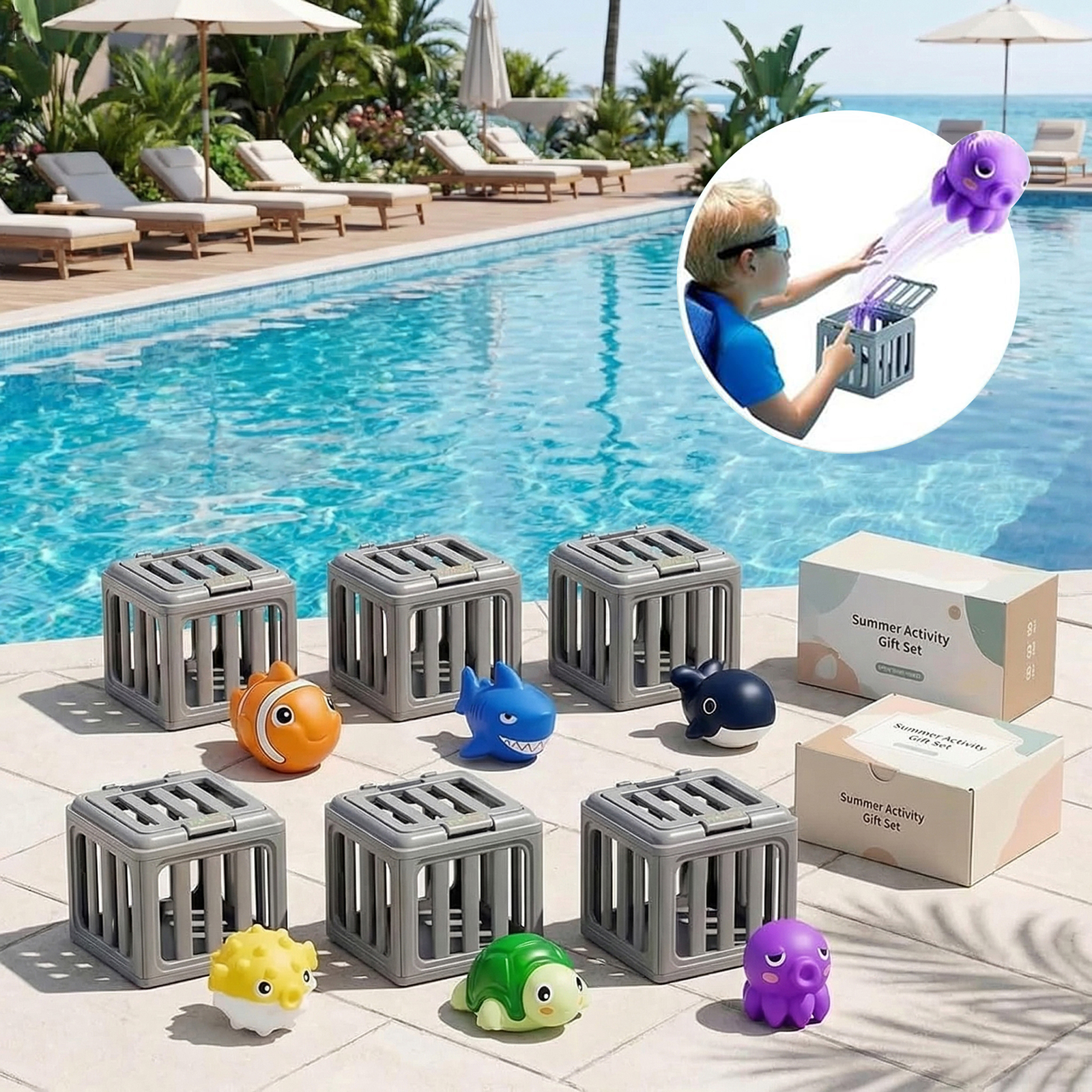 Kids Pool Diving Toys with Fis - مراجعة Kids Outdoor Park وسعره