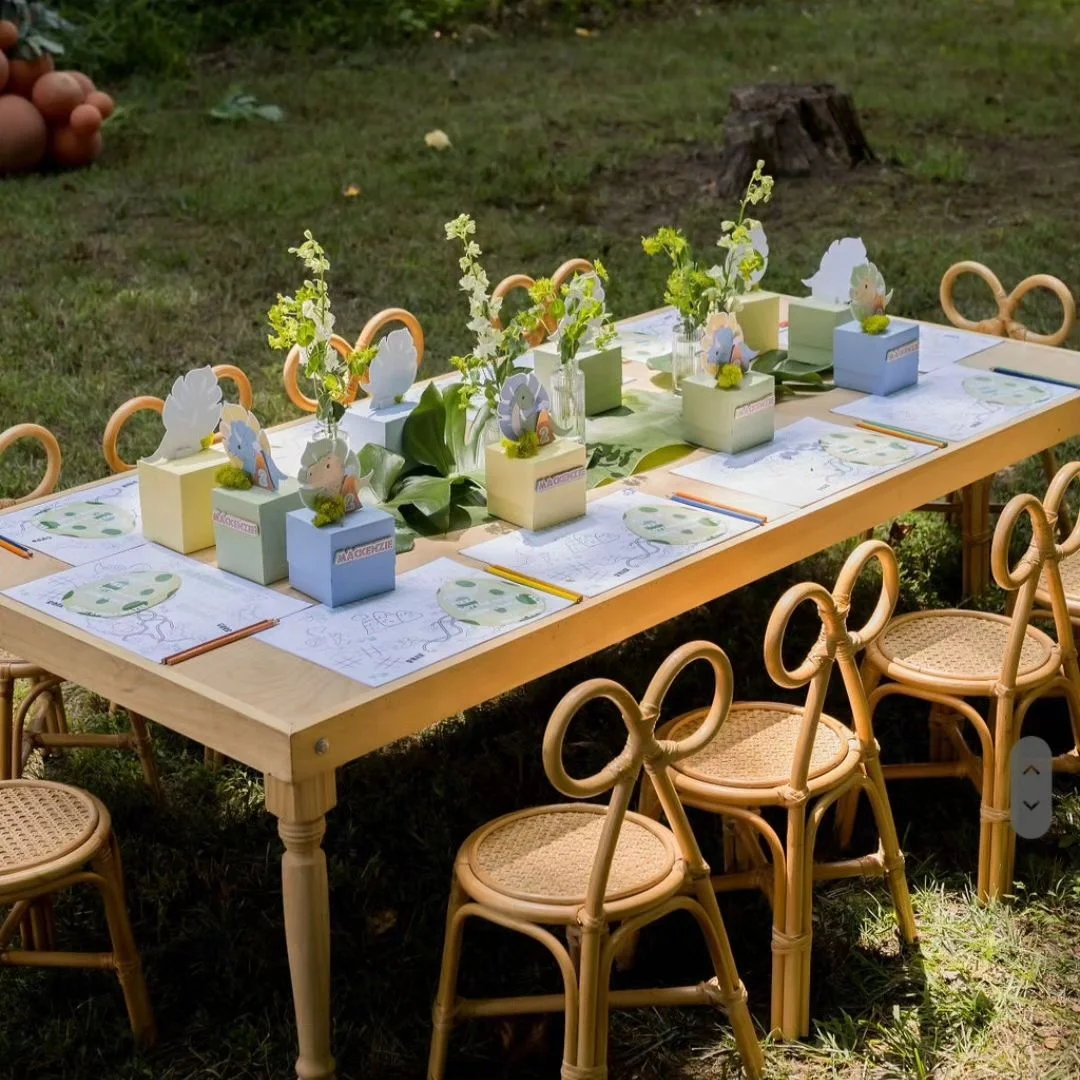 For Commercial Outdoor Rattan  - مراجعة Kids Outdoor Dining Table وسعره