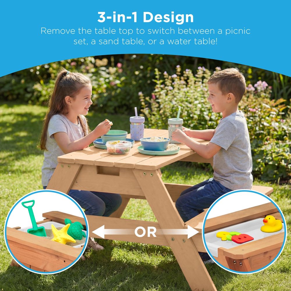 Kids Picnic Table with Umbrell - مراجعة Kids Outdoor Umbrella وسعره