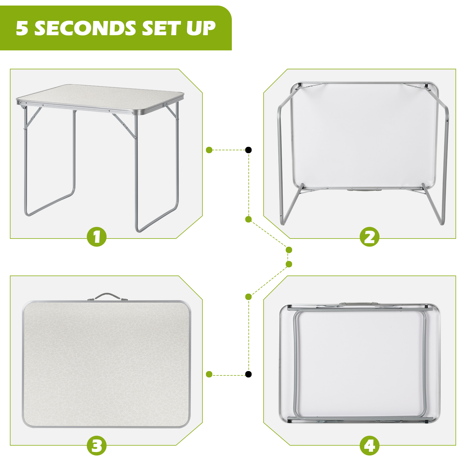 Portable Folding Outdoor Table - مراجعة Kids Outdoor Dining Table وسعره