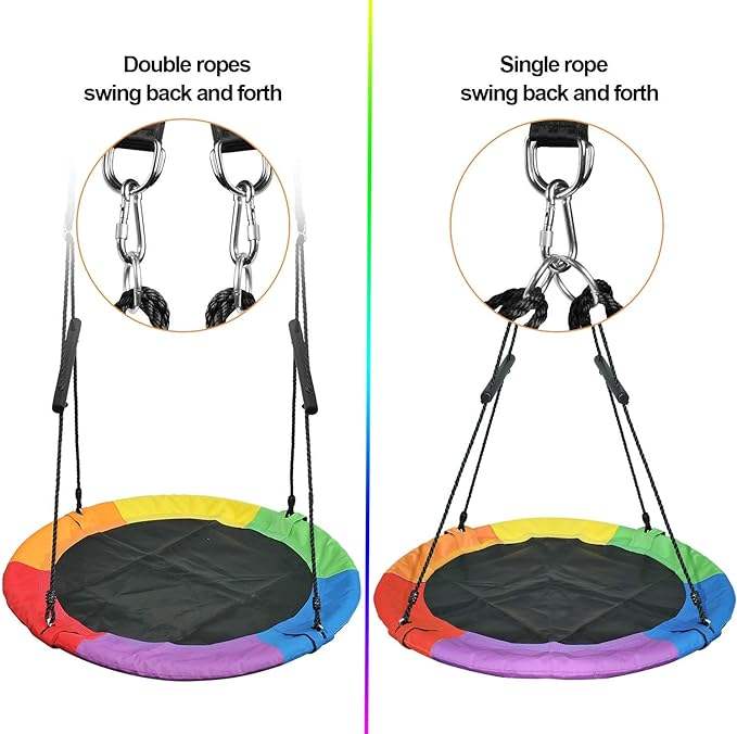 Nest Web Net Tree Swing Monkey - مراجعة Kids Outdoor Nest Swing وسعره