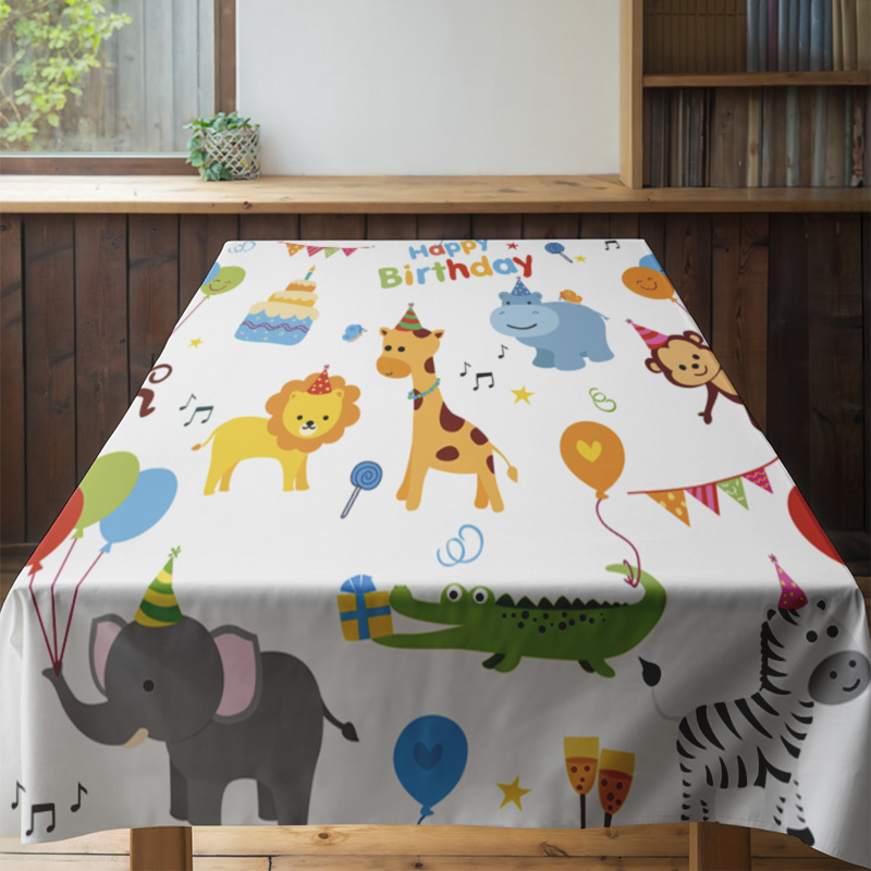 Cute Animal Tablecloth Kids Pa - مراجعة Kids Outdoor Dining Table وسعره